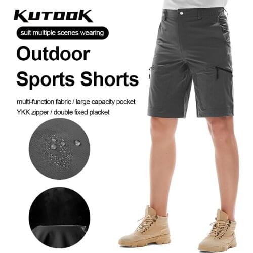 KUTOOK Hiking Shorts Men Outdoor Sports Trekking Shorts Summer Breathable Tactical Shorts Casual Camping Fishing Hunting Men