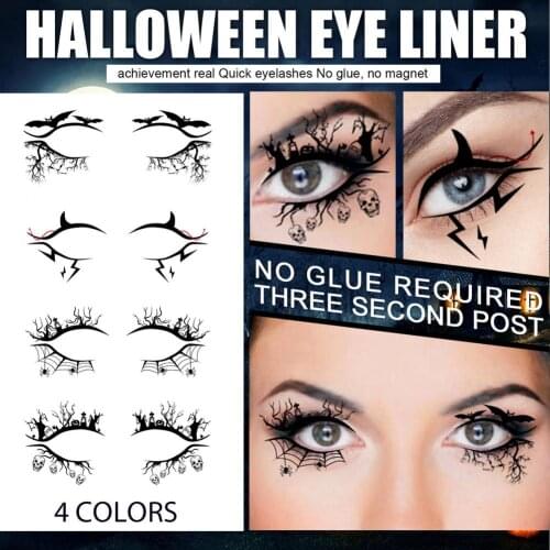 Halloween Eye Shadow Lining Tattoo Stickers Decorative Eye Liner for Halloween Parties Perfect Gift for Friends and Family