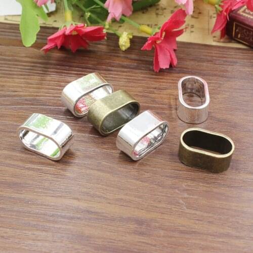 Fit 10*20mm Cord Slider Flat Tube Beads,for Bracelet Necklace Cord Beads watch Chain Beads DIY Making Accessory 5pcs K05418