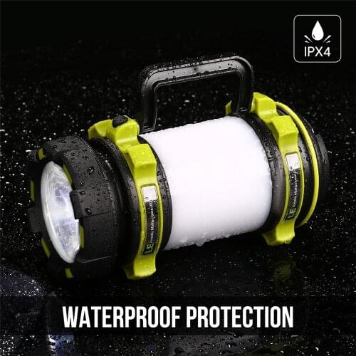 Camp Lamp LED Camping Light USB Rechargeable Flashlight Dimmable Spotlight Work Light Waterproof Searchlight Emergency Torch