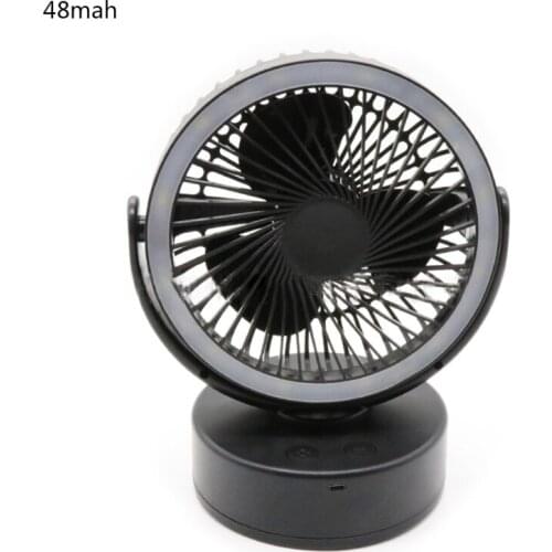 Portable Camping Lantern Fan LED Light Outdoor Ceiling Fan Lamp Hiking Camping, 7200mAh 4 Speed Quiet Airflow Power Bank