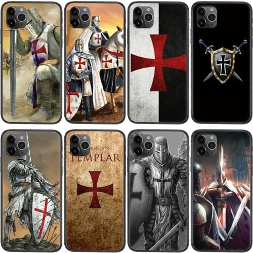 Retail For Samsung Galaxy S30 S21 S20 Fe S10 S10E S9 S8 S7 S6 Edge Lite Plus Ultra Templar Knight Cross Black Etui Pretty Cell