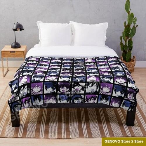 Shuichi and Kokichi Manga Collection Colored Blanket Print on Demand Decorative Sherpa Blankets for Sofa bed Gift