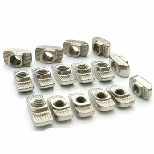 Drop in Tee t-nuts 2020 T-slot Aluminium Profile Extrusion For 3D Printer