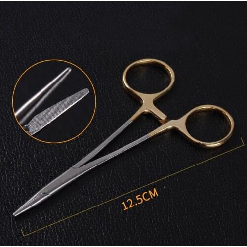 Fine gold handle, stainless steel needle holder, double eyelid needle holder, ophthalmic instruments, stable head, fine