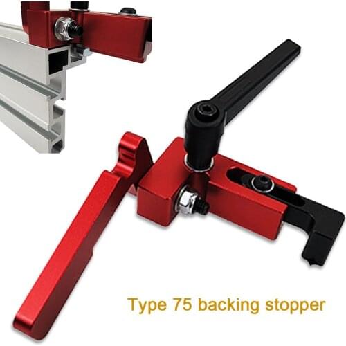 Miter Track Stop Track Limits Type 75 Backing Stopper T Slot Fixing Strip Track Stop Carpenter Woodwork Tools DIY Manual Tools