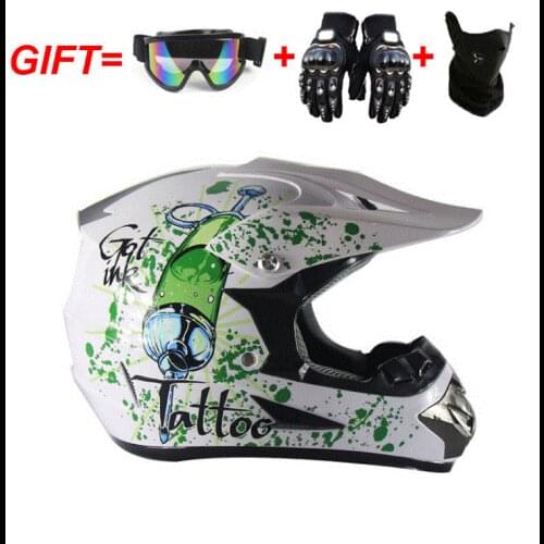 All Season Mens and Womens Cross-country Helmets Full Helmets, Goggles, Masks and Gloves Motorcycle Dirt Bike Helmet