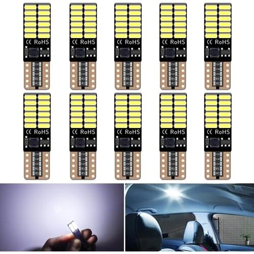 10x W5W LED Led Car Light T10 Bulb for Alfa Romeo 159 147 Giulietta Mito Interior Dome Trunk Lights Signal Lamp 12V 10SMD 4014