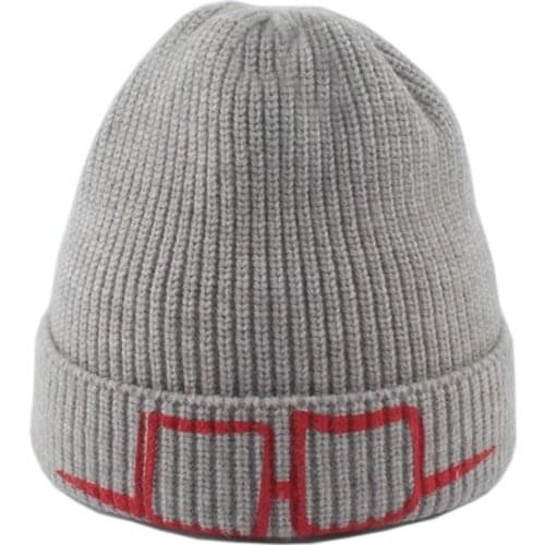 Winter Hats For Women Streetwear Sunglass Print Wool Cap Lady Soft Warm Knitted Beanie Hat Chapeau Femme шляпа женская 2021