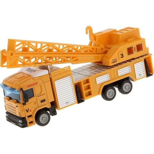 1:64 Crane Jack Die Cast Telescopic Truck Construction Vehicle Model Car