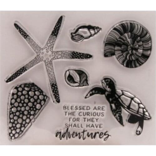 1pc Sea Turtle Ocean Transparent Clear Silicone Stamp Seal DIY Scrapbook Rubber Stamping Coloring Embossing Diary Decor Reusable