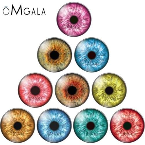10pcs/lot Dragon Cat Toys Eyes Hot Sale 8mm 10mm 12mm 14mm 16mm 20mm 25mm Handmade Photo Glass Cabochons DIY Making Accessories