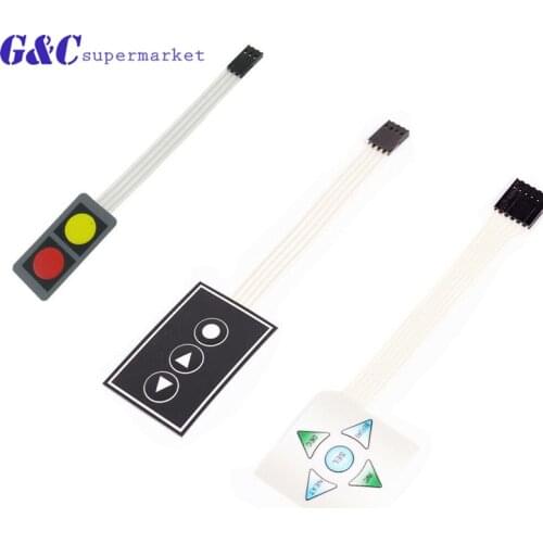 1X2/1x3/1X5 Matrix Array 5Key Membrane Switch Keypad Keyboard 1*2 1*3 1*5 Keys Control Panel Plate For Aduino diy electronics