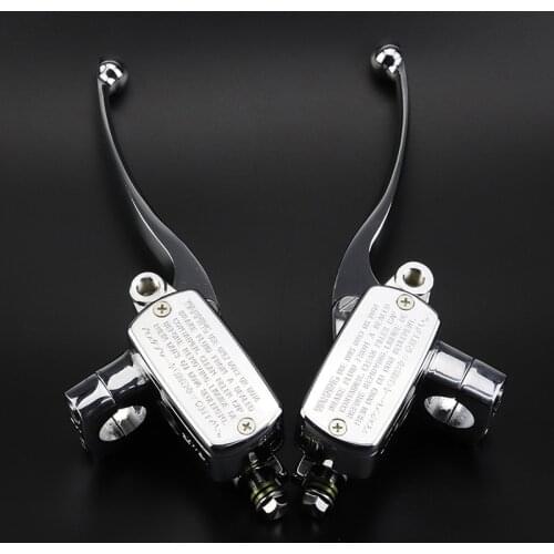 2pcs/pair Chrome Brake Master Cylinder Clutch Lever high quality accessory part suitable For Su/zuki Intruder 800 1400 1500