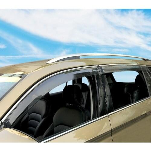 Car Styling Accessories 4PCS Plastic Window Visor Rain Sun Shield Guard Deflector Trim For Skoda Kodiaq 2017 2018