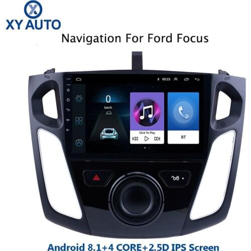 9 inch 2.5D IPS Tempered HD multi-touch screen Android 8.1 NAVI for ford focus 2012-2015 with Bluetooth USB WIFI support SWC