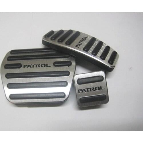 Aluminum Car Accelerator Fuel Brake Pedals Non Slip Cover Pads For Nissan Patrol Y62 2012-2017 2018 2019 2020 Accessories