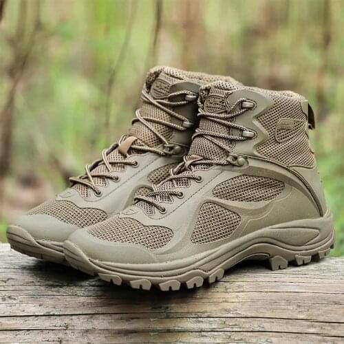 Tactical Combat Boots Men Casual Autumn Military Basic Boots Army Ankle Leather Lace Up Shoes Botas Hombre Breathable Work Shoe