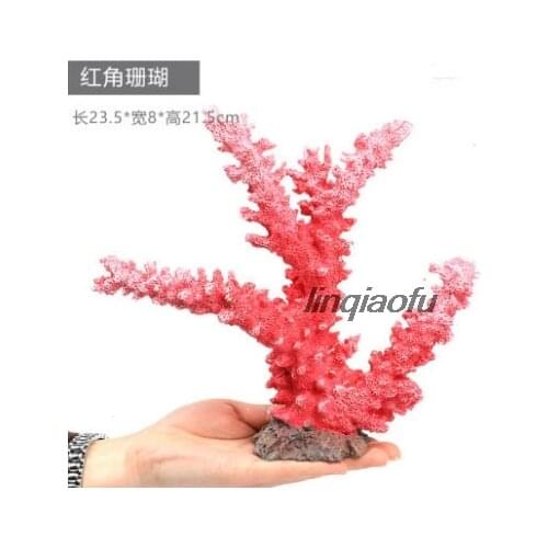 Decorative ornaments of aquariums with artificial iron tree coral branch fish tank landscaping