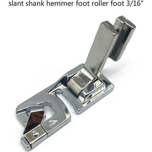 Domestic sewing machine parts slant shank hemmer foot roller foot 1/8" 3/16" 1/4"