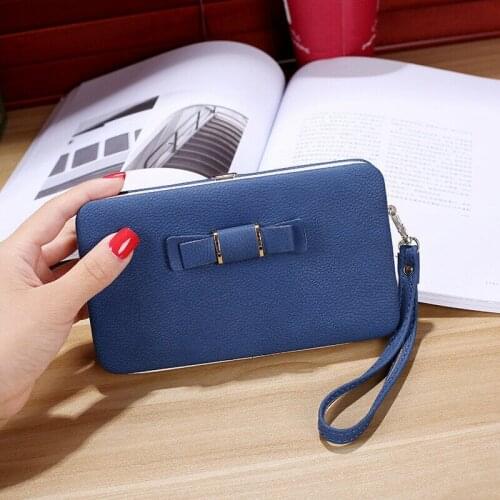 Long Wallet Women Girl Women Lady PU Leather Clutch Wallet Female High Quality Clutch Money Bag Card Holder Purse Box Handbag
