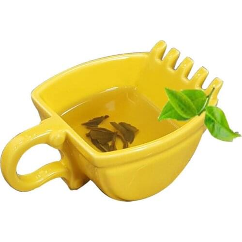 Excavator Mug Bucket Model Ceramics beer Mugs Whiskey cup Ashtray Coffee Tea Cup Present teacup cigarette holder creative gift
