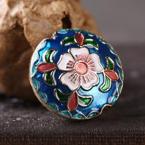 Ethnic Cloisonne Alloy Enamel Charm For Jewelry Making Diy Accessories Supplies Hand Made Bracelet Necklace Jewelry Findings