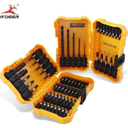 Screwdriver Bits Set S2 Steel Impart Screw Driver Drill Bit 1/4'' Socket Adapter for Power Tools