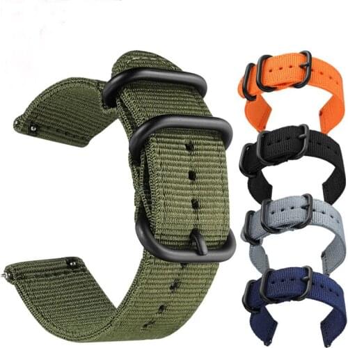Nylon canvas Strap for Xiaomi huami Amazfit Stratos 3 2 2S /PACE/GTR 47MM Watch Band for Huawei Watch GT GT2 46mm Straps