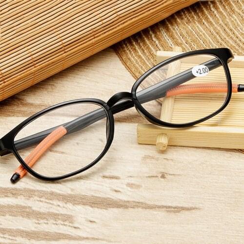 Iboode Fashion Ultralight TR90 Men Women Reading Glasses Vintage Comfortable Resin Clear Lens Presbyopic Eyeglasses +1.0 To +4.0