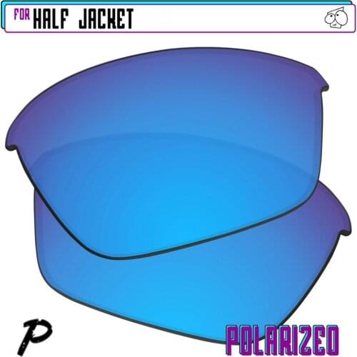 EZReplace Polarized Replacement Lenses for - Oakley Half Jacket Sunglasses - Blue P