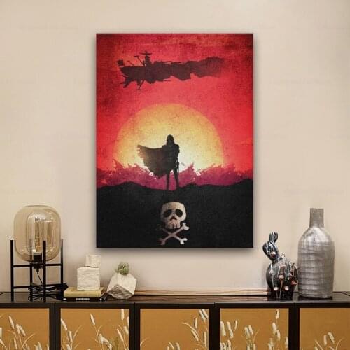 Captain Harlock Manga Poster Canvas Wall Art Decoration prints for living Kid Children room Home bedroom decor painting