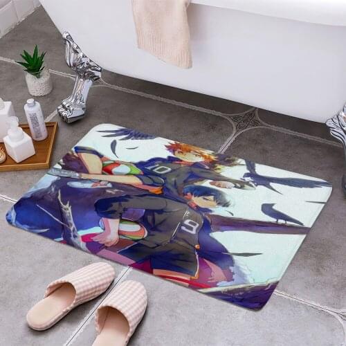 Hinata Kageyama Haikyuu Anti-slip Doormat Vacuuming Water Absorbing Kitchen Bedroon Bath Floor Mats Home Entrance Home Decora