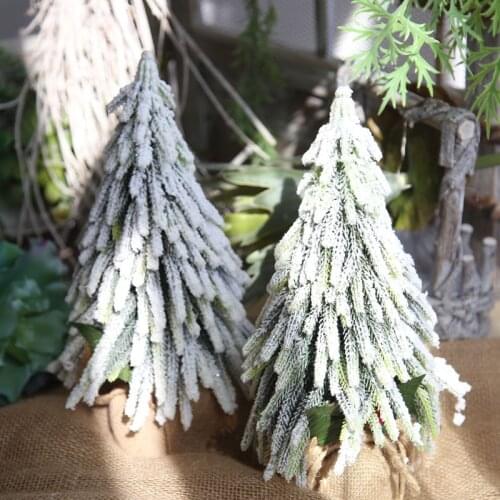 Christmas Tree Gifts Fake Pine Tree Table Desktop Ornament For Home Mall Window Snow Fir Decor Xmas Decoration