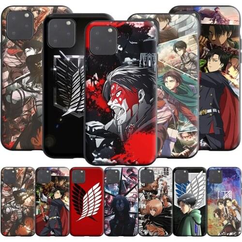 Attack On Titan Anime Silicone Case for Apple iPhone 13 12 Mini 11 Pro XS X XR Max 8 7 6S 6 Plus SE 5S