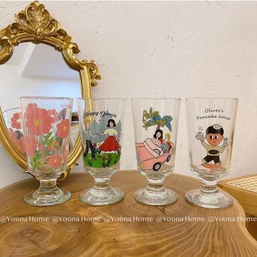 Wedding Glass Cup Coffee Breakfast Double Wall Glass Mug Cute Milk Glass Cup Korea Breakfast Vasos De Vidrio Glass Mug Cute