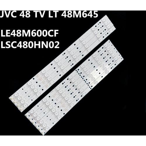 100% New 10pcs/Kit LED strips for JVC 48 TV LT 48M645 HAI ER 48 TV LE48M600CF LSC480HN02 G