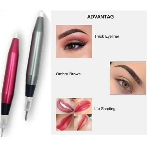 New Design Rotary Professional Makeup Tattoo Pen Machine Permanent Eyebrow Lip Art Contour Pen Tattoo Gun with Cartridge Needles