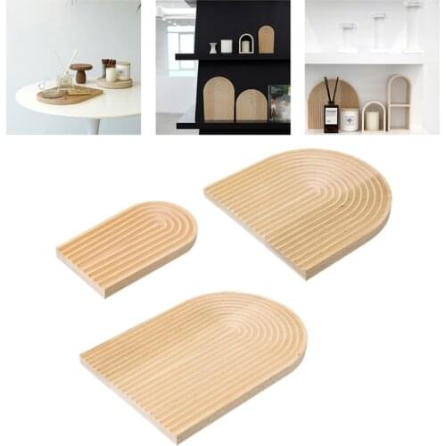 Creative Water Ripple Bread Dessert Tray Cutting Chopping Board Geometric Shape Placement Plate Curved Surface Decor