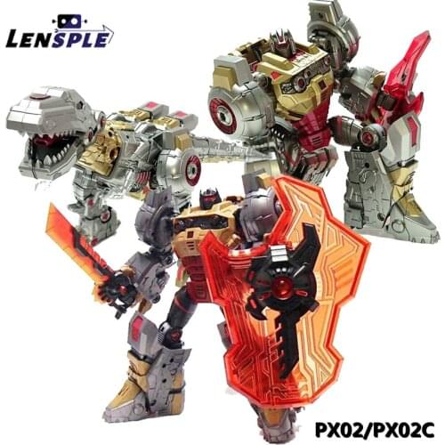In stock Transformation New PX-06 PX06 Grimlock PX-06C Metallic Limited Robot Dinosaur Action Figure ABS