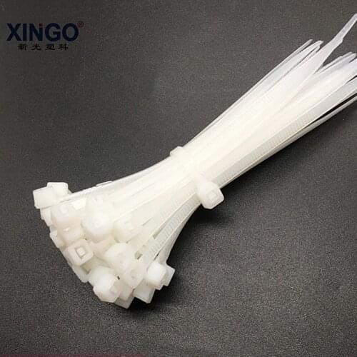 Xingo 5x100mm Self locking Nylon Cable Zip Ties 100pcs Plastic Cable Zip Tie 50lbs UL Rohs Approved Loop Wrap Bundle Ties Black