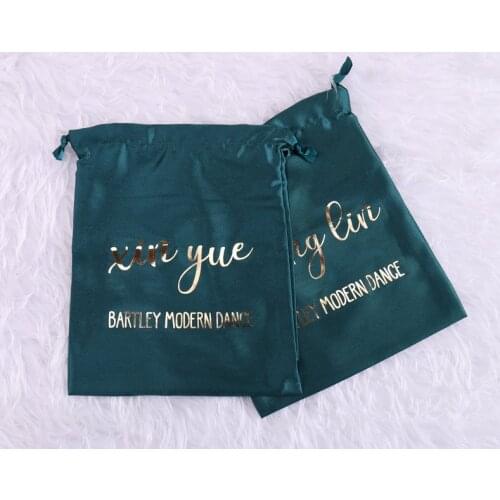 10pcs Green Satin Drawstring Custom Silk Jewelry Packaging Pouch Personalized Wedding Favor Bags Drawstring Bag Storage Pouch