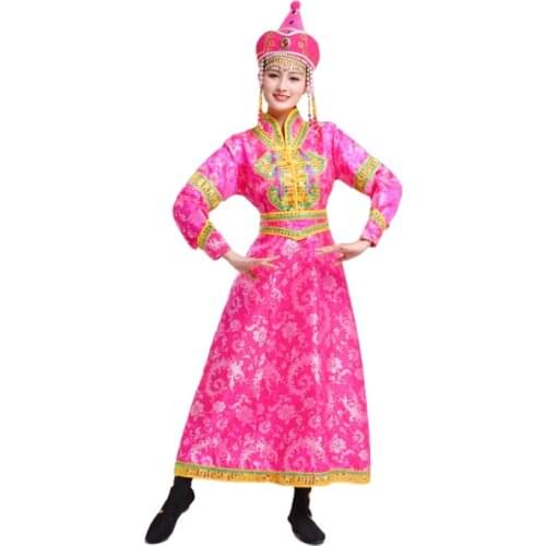 Folk Dance Female especial costume dance clothes female mongolian robed womens chinese minority clothing desgaste de la etapa