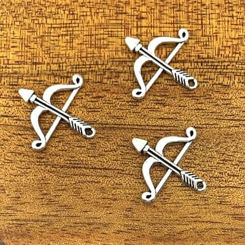 10pcs charm bow and arrow alloy pendant 25*26mmDIY making pendant, fashion pendant alloy