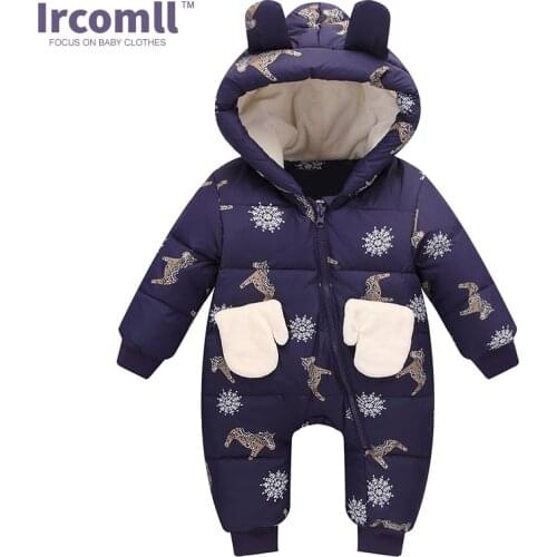 2017 Ircomll Newborn Baby Rompers Warm Overalls For Boys Girls Snowsuits one-pieces Bebe Clothes infant Clothing