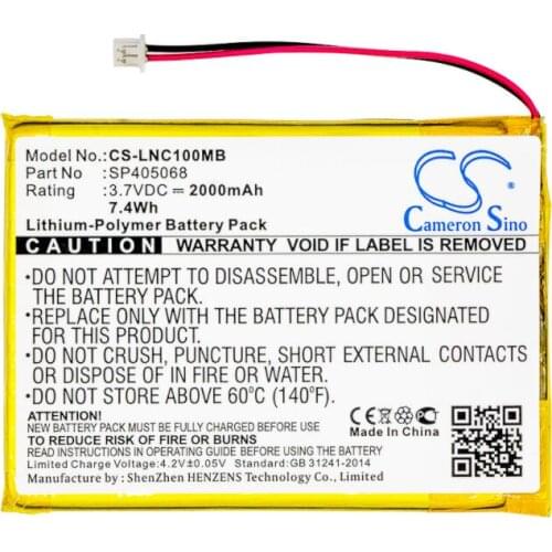 Cameron Sino 2000mAh battery for LUVION Prestige Touch Supreme Connect SP405068 BabyPhone Battery
