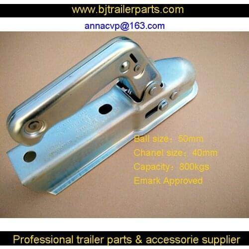 EMARK Approved EUROPEAN STYLE RESSED STEEL TRAILER HITCH COUPLING To Suit 40mm Draw Bar 800kgs, TRAILER PARTS,TRAILER COUPLER
