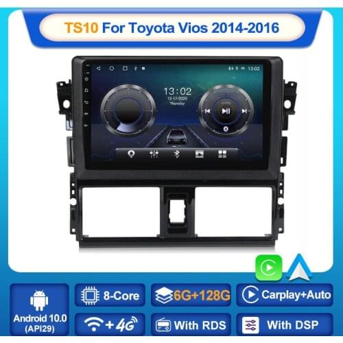 MEKEDE TS10 for Toyota Vios 2014 2015 2016 Auto Car Radio 2Din Android 10 9 Inch Multimedia Player Support Mirror Link DVR WIFI