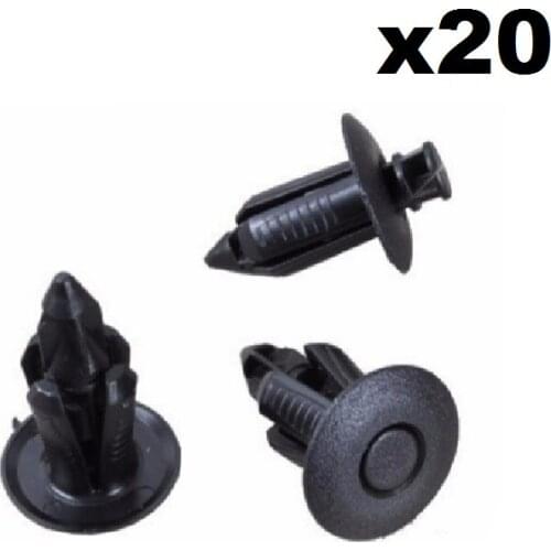 Car Styling x20 DOOR TRIM PANEL FASTENER CLIPS FOR SUZUKI MITSUBISHI SAAB PUSH-IN 20 Plastic Clips New