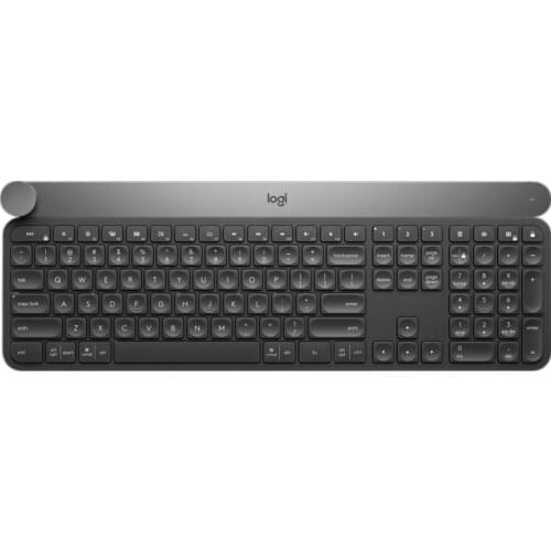Logitech Craft Wireless Keyboard - Deep Gray Intelligent Control Knob Bluetooth Superior Dual Mode Connection Multiple Device Co